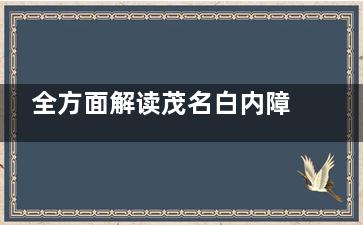 全方面解读茂名白内障免费政策：65岁以上老人|低收入患者都可申请免费白内障手术